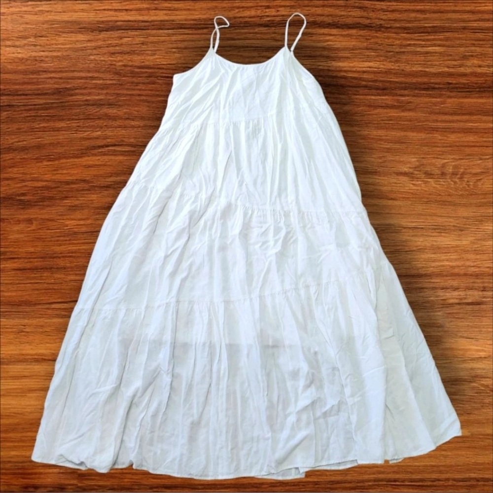White Sleeveless Spaghetti Strap Sundress